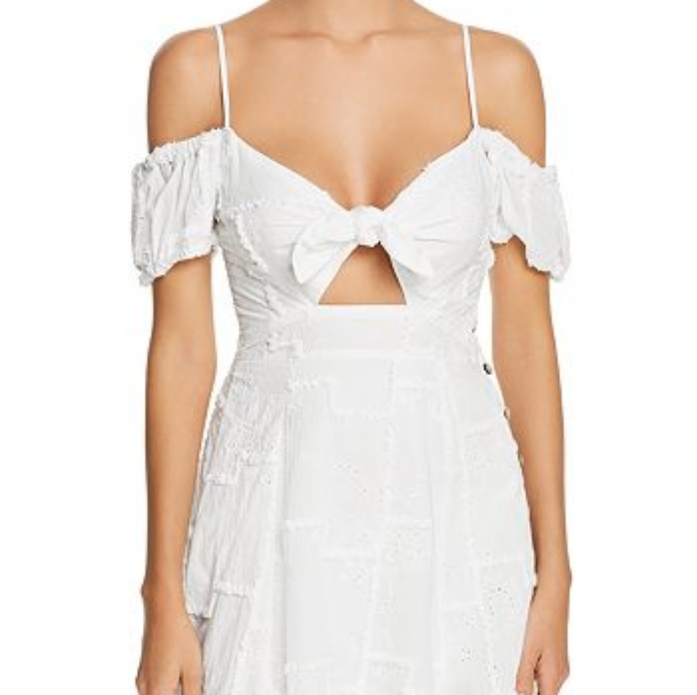 🌊SURF GYPSY TIE FRONT EYELET MINI DRESS